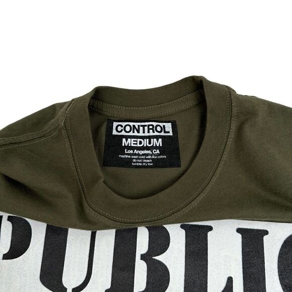 Public Enemy Mens Medium Rap Tee Crosshair Logo Control Brand - Picture 2 of 3